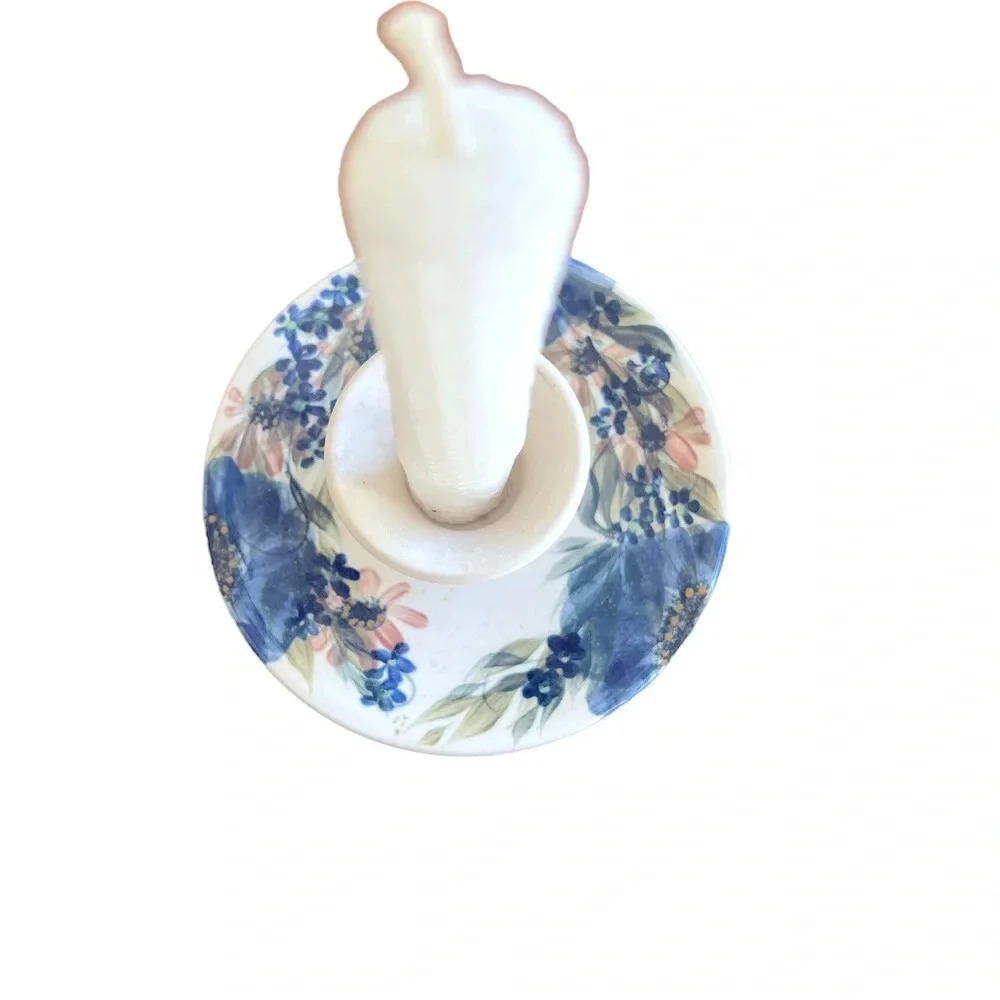 Vintage Handcrafted‎ Blue and White Candle Holder